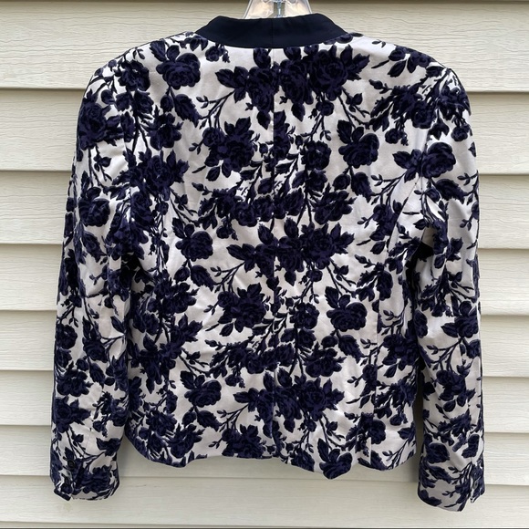 Tory Burch Dayton Flocked Floral Velvet Blazer - Picture 3 of 14